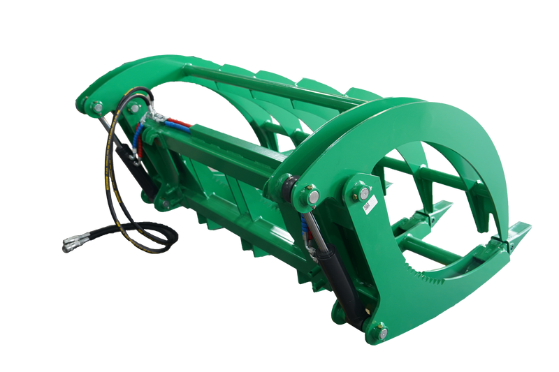 Chargez l'image dans la visionneuse de la galerie, Hydraulic Root Grapple Rake Heavy Duty Loader Attachment Rocks Logs Brush Euro Compatible