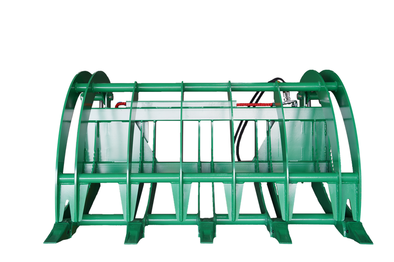 Chargez l'image dans la visionneuse de la galerie, Hydraulic Root Grapple Rake Heavy Duty Loader Attachment Rocks Logs Brush Euro Compatible