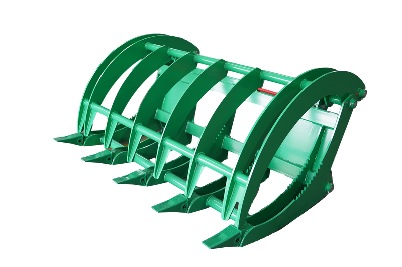 Chargez l'image dans la visionneuse de la galerie, Hydraulic Root Grapple Rake Heavy Duty Loader Attachment Rocks Logs Brush Euro Compatible