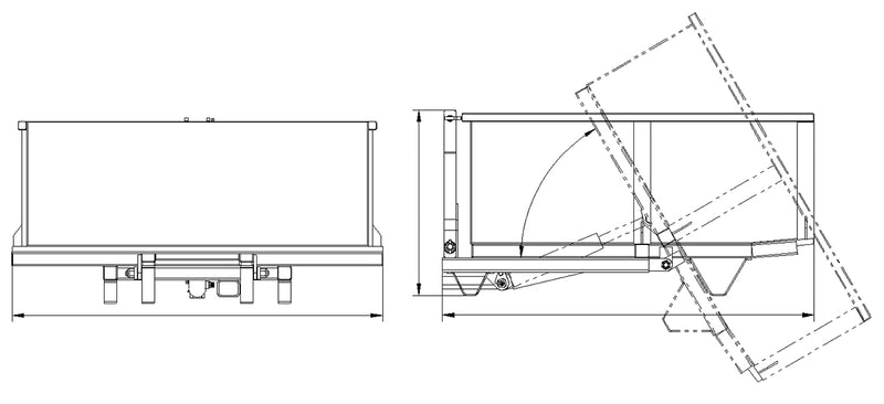 Chargez l'image dans la visionneuse de la galerie, Hydraulic Dump Box Tractor 3 Point Hitch Cat 1 Quick Hitch Tipping Bucket Attachment