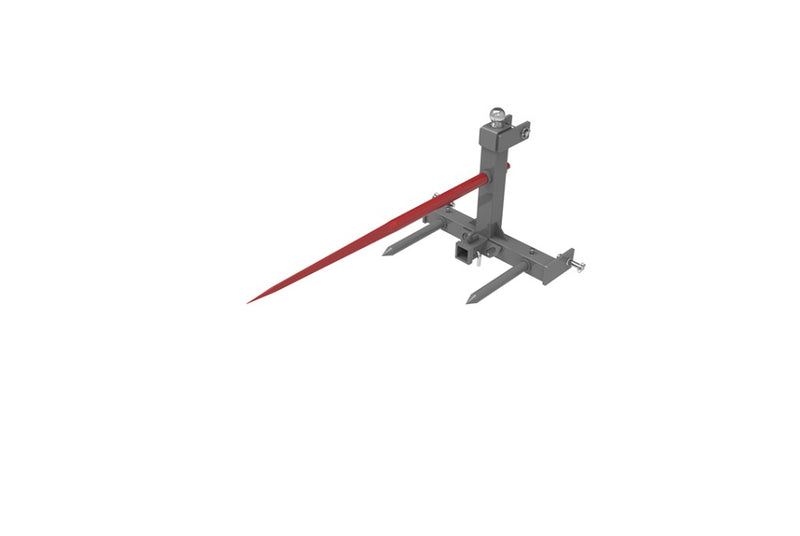 Chargez l'image dans la visionneuse de la galerie, 3 Point Hitch Hay Spear Attachment – Cat 1 & Cat 2, 1100mm Main Spear with 2 Stabilizer Spears