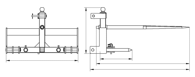 Load image into Gallery viewer, 3 Point Hitch Receiver with Suitcase Weight Rack Cat 1 2 Tractor T-HWB