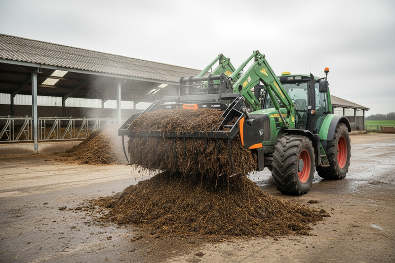 Indlæs billede i Gallery Viewer, Multifunctional Fork Grab for Telehandler, Manure Silage Waste, Euro Attach, 79-103 Inch