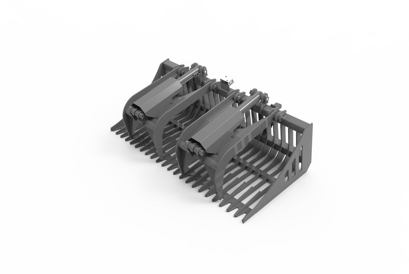 Load image into Gallery viewer, 72-84 Inch Rock Grapple Bucket for Skid Steer, Euro Hitch Heavy Duty Attachment