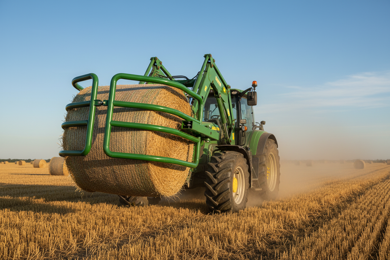 Indlæs billede i Gallery Viewer, Hydraulic Bale Grab with Euro Hitch, 2000kg Heavy Duty Front Loader Attachment