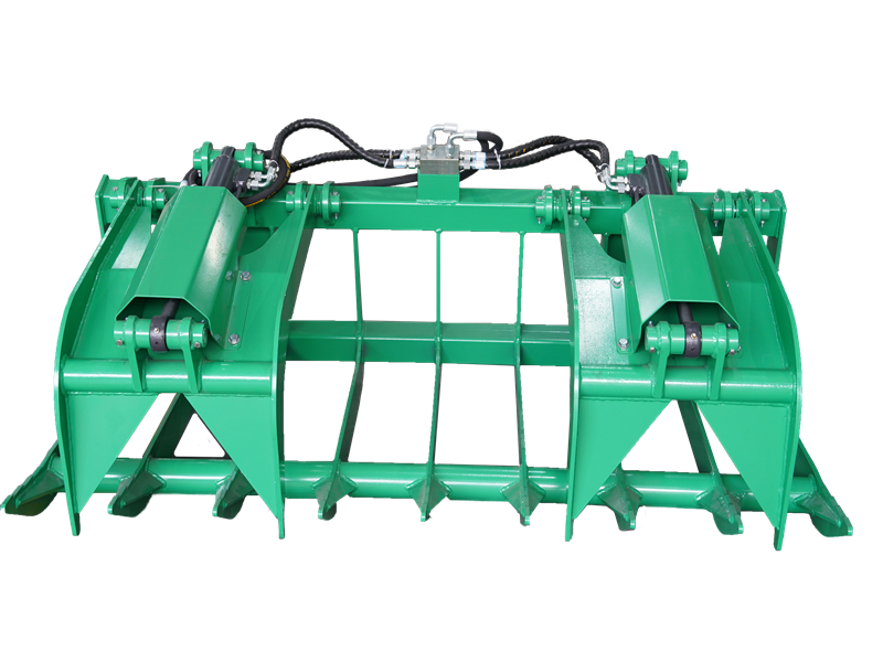 Indlæs billede i Gallery Viewer, Hydraulic Root Grapple Attachment for John Deere Tractor Serrated Edge Logs Brush Debris