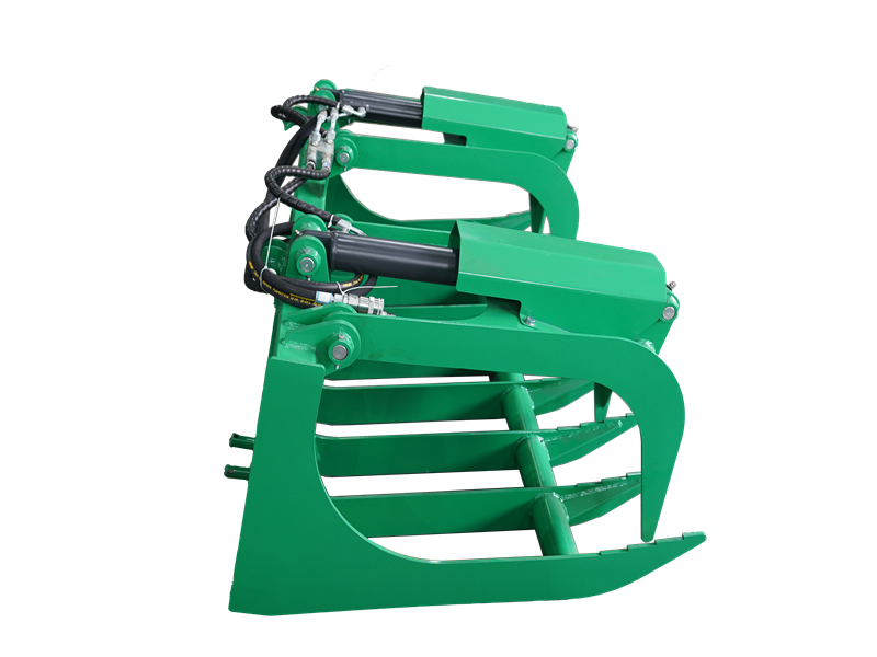 Indlæs billede i Gallery Viewer, Hydraulic Root Grapple Attachment for John Deere Tractor Serrated Edge Logs Brush Debris