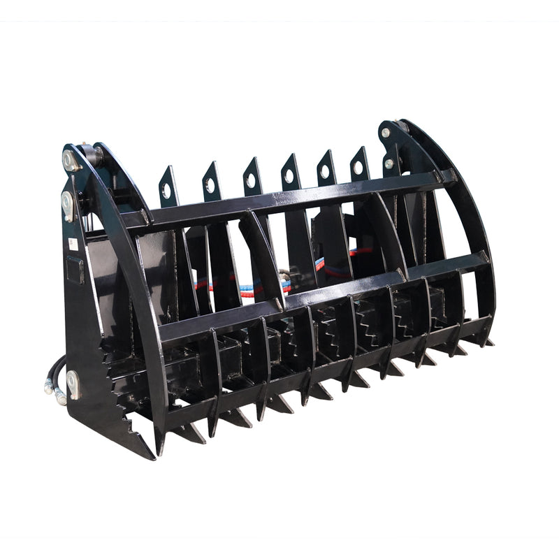 Load image into Gallery viewer, Hydraulic Timber Grab Heavy Duty Log Grapple Loader Attachment for Logs Rocks Debris