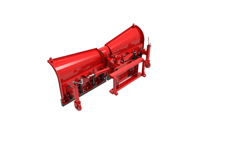 Indlæs billede i Gallery Viewer, Hydraulic V Plow Front Loader Rubber Blade V Shape Straight Angle Snow Plow