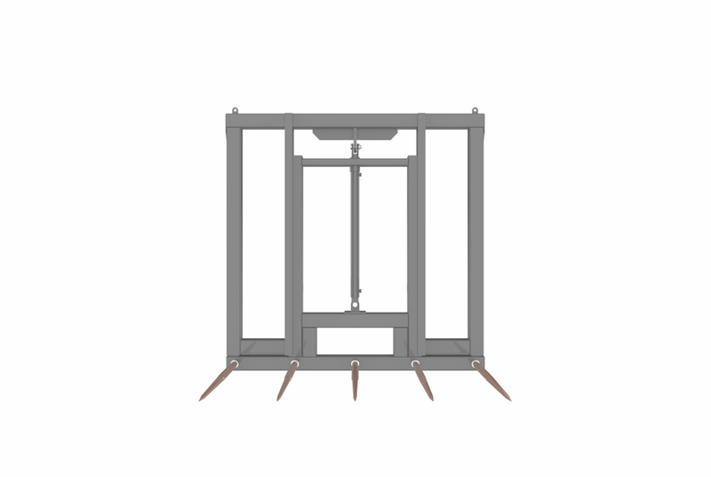 Indlæs billede i Gallery Viewer, Hydraulic Hay Bale Spear Attachment - Heavy Duty 5-Tine Loader Spear for Round and Square Bales
