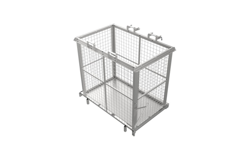 Load image into Gallery viewer, Drop Bottom Skip Bin 1.5m³ – Mesh Sides, Crane & Forklift 1000kg SWL