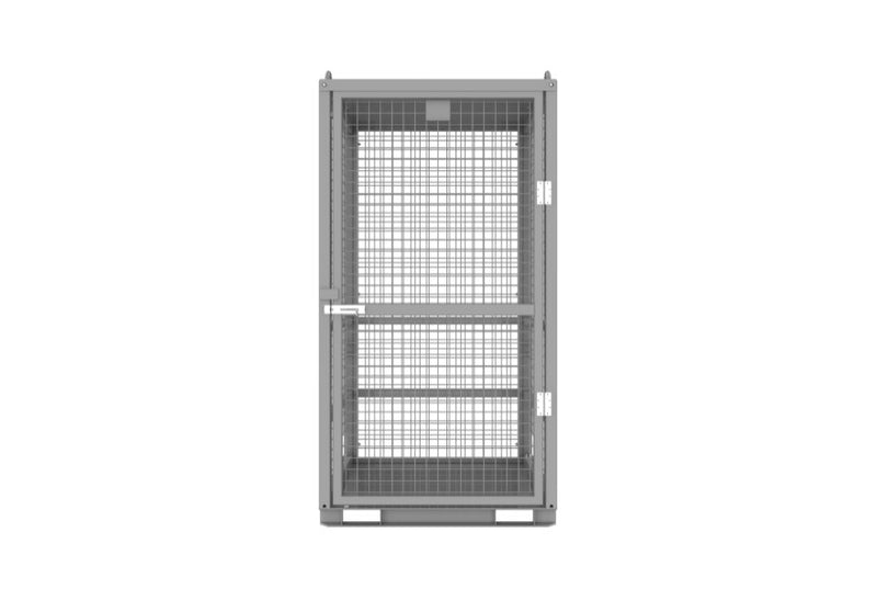 Load image into Gallery viewer, Galvanized Gas Cylinder Cage – Lockable Door, Crane Lugs & Fork Pockets 750kg