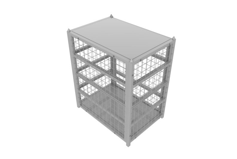 Load image into Gallery viewer, BBQ Gas Bottle Storage Cage – 12×9kg or 6×18kg, Lockable Zinc Coated