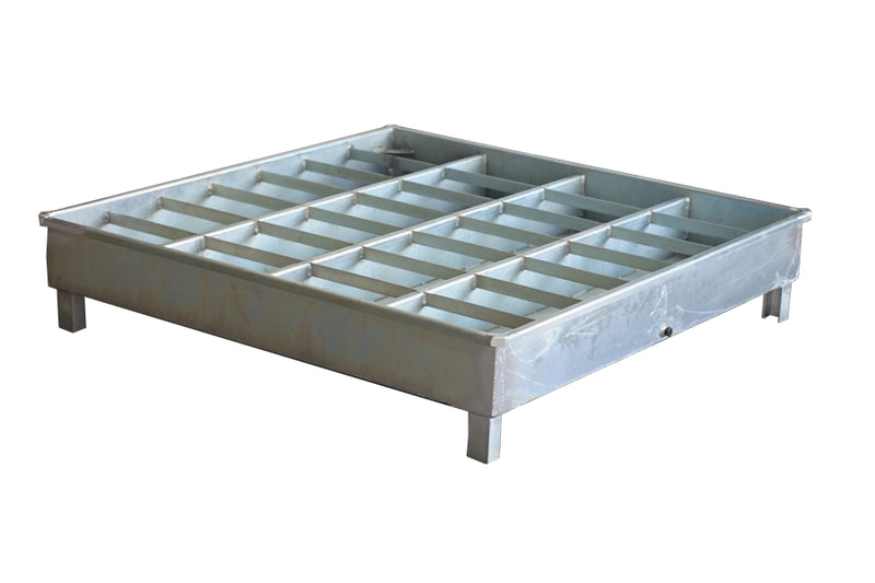 Load image into Gallery viewer, Heavy Duty Steel Drum Spill Containment Pallet – 1, 2 & 4 Drum Chemical Spill Bund