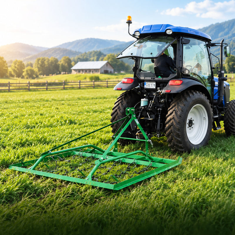 Indlæs billede i Gallery Viewer, Tractor Grass Harrow, Reversible Pasture Harrow for Lawn and Field Maintenance, 2 m / 4 m