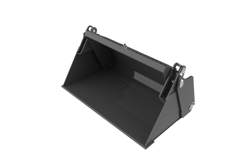 Load image into Gallery viewer, 4-in-1 Bucket with Teeth for Mini Skid Steer - Low Profile Extended Bottom, Heavy Duty Steel
