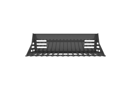 Mini Skid Steer Rock Bucket 44 Inch Sand Sifting Flat Bar Heavy Duty Fits Dingo Kanga Toro