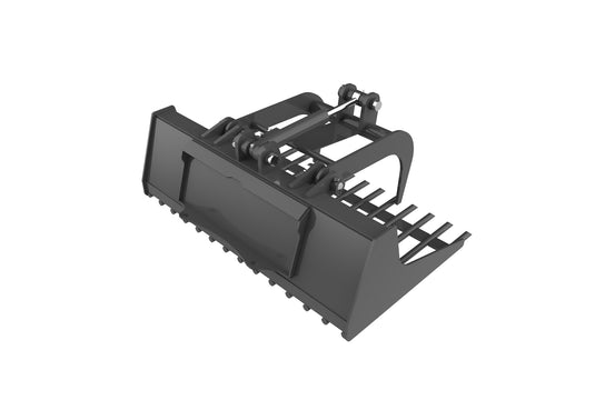 Mini Skid Steer Rock Grapple Bucket 44 Inch Hydraulic Heavy Duty Attachment for Demolition Debris