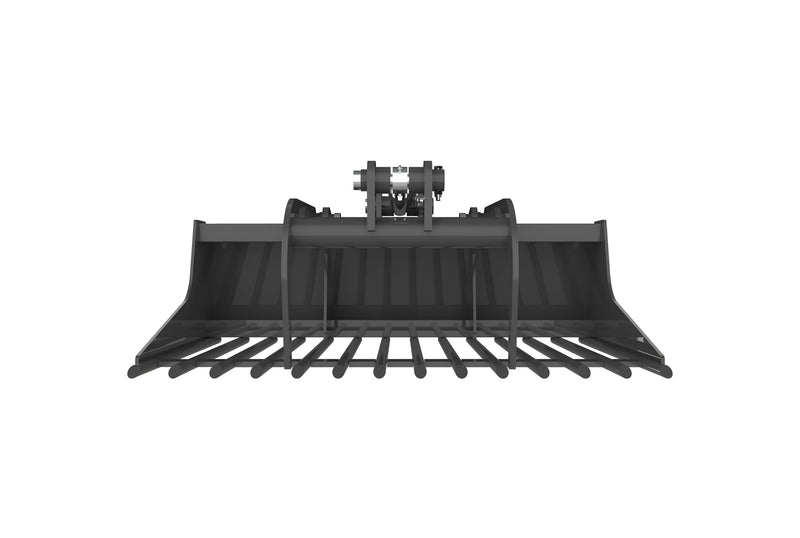 Load image into Gallery viewer, Mini Skid Steer Rock Grapple Bucket 44 Inch Hydraulic Heavy Duty Attachment for Demolition Debris
