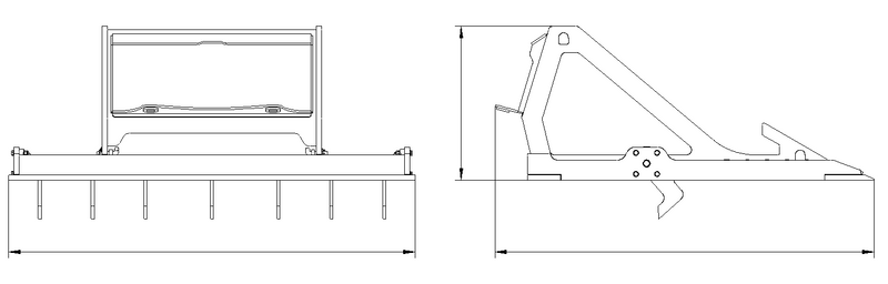 Indlæs billede i Gallery Viewer, Heavy Duty Mini Skid Steer Leveling Bar - Dual Cutting Edge Land Grading Attachment
