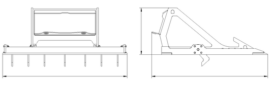 Heavy Duty Mini Skid Steer Leveling Bar - Dual Cutting Edge Land Grading Attachment