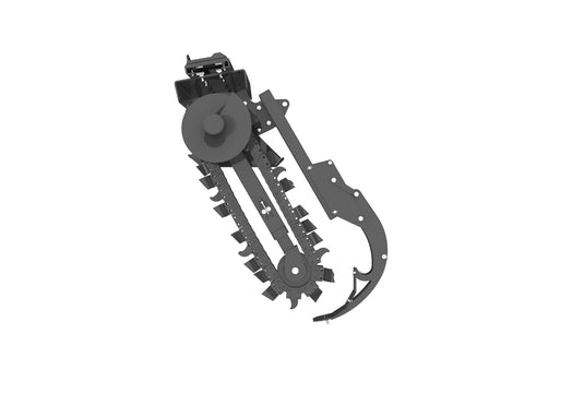 Hydraulic Skid Steer Trencher Attachment 36 Inch Adjustable Depth Control 3 Chain Options