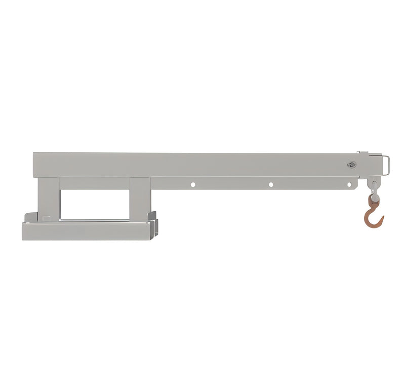 Load image into Gallery viewer, Forklift Fixed Long Jib Boom Attachment – 5T Heavy-Duty, 3.5m Reach, Zinc Plated Slip-On, Safety Chain

