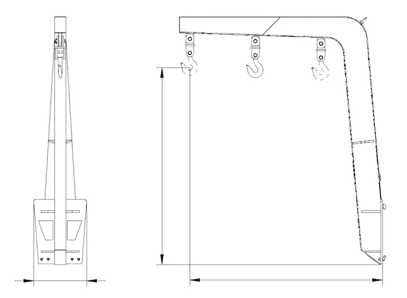 Load image into Gallery viewer, Forklift Carriage Mounted Jib Attachment F-CNJ
