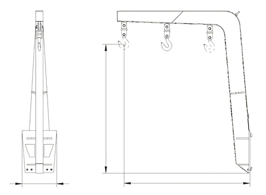 Forklift Carriage Mounted Jib Attachment F-CNJ