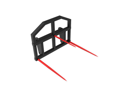 Heavy-Duty 3 Tine Bale Spear for Manitou Loader, 1500kg with Removable Centre Tine