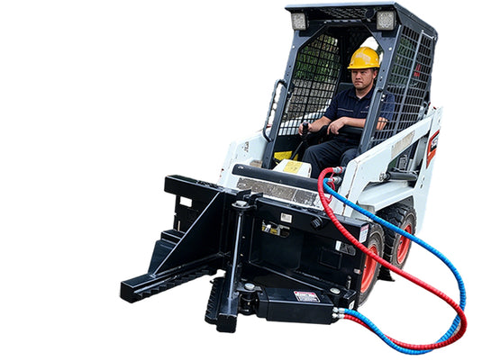 Skid Steer Hydraulic Tree Stump Fence Post Puller Attachment 1360kg Clamping Force
