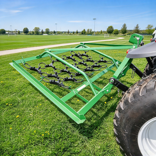 Tractor Grass Harrow, Reversible Pasture Harrow for Lawn and Field Maintenance, 2 m / 4 m
