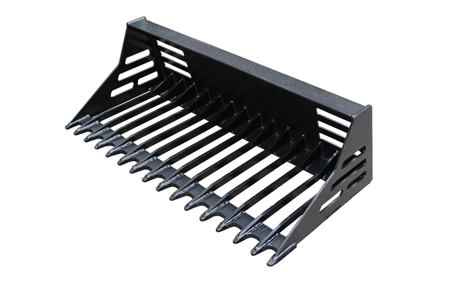 Avant Front Rake Avant Loader Rock Bucket Rake - Heavy Duty Sifting Bucket for Debris C ...