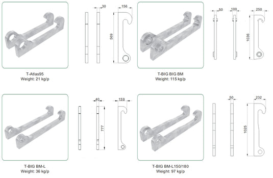 Front Loader Quick Attach Bracket Euro SMS Trima Big BM Tractor Attachment Adapter