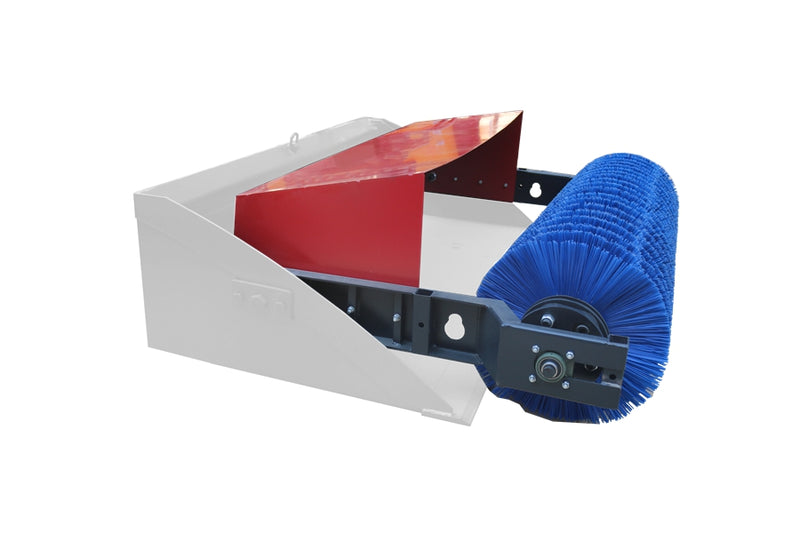 Laden Sie das Bild in Galerie -Viewer, Hydraulic Bucket Sweeper with Rotary Broom for Wheel Loader, 72 Inch Sweeping Width, Replaceable Bristles, Dual Jack Stands
