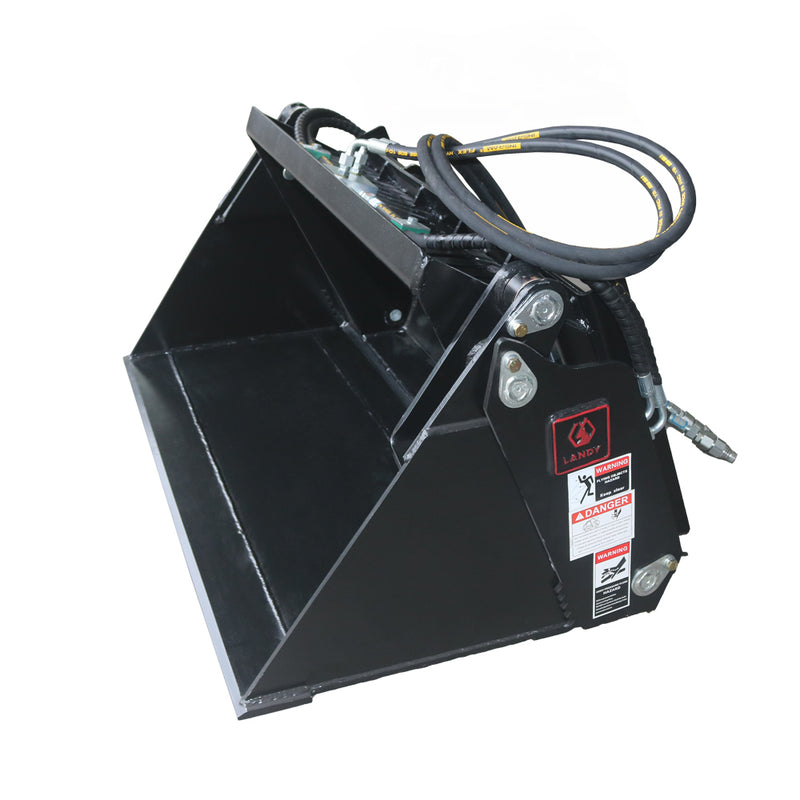 Indlæs billede i Gallery Viewer, Skid Steer 4 in 1 Multi-Purpose Bucket 44 Inch Hardox Cutting Edge Low Profile Heavy Duty
