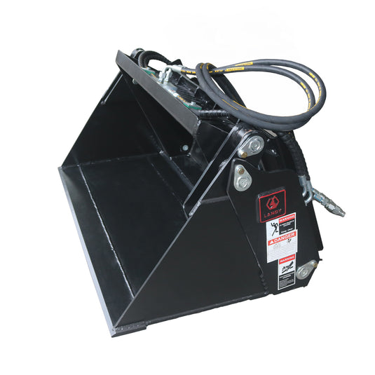 Skid Steer 4 in 1 Multi-Purpose Bucket 44 Inch Hardox Cutting Edge Low Profile Heavy Duty