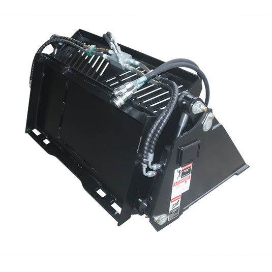 Skid Steer 4 in 1 Multi-Purpose Bucket 44 Inch Hardox Cutting Edge Low Profile Heavy Duty
