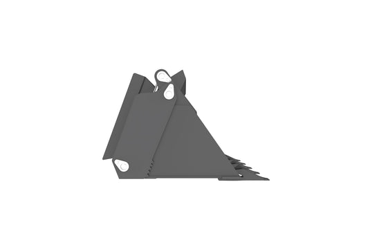 4 in 1 Skid Steer Bucket with Teeth 44 Inch Low Profile Extended Bottom Heavy Duty Attachment