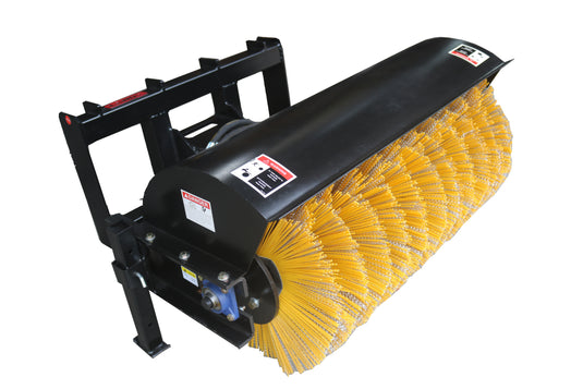 Skid Steer Hydraulic Angle Broom Sweeper 44 Inch 30 Degree Tilt Snow Debris Sand Clearing
