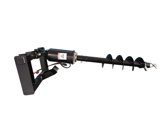 Skid Steer Hydraulic Auger Attachment Planetary Gear Drive Fence Post Tree Planting