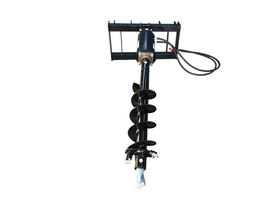 Skid Steer Hydraulic Auger Attachment Planetary Gear Drive Fence Post Tree Planting