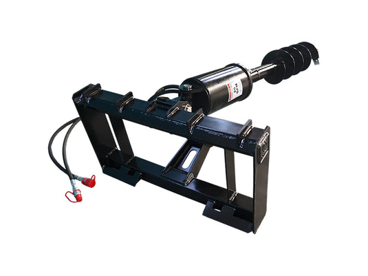 Skid Steer Hydraulic Auger Attachment Planetary Gear Drive Fence Post Tree Planting