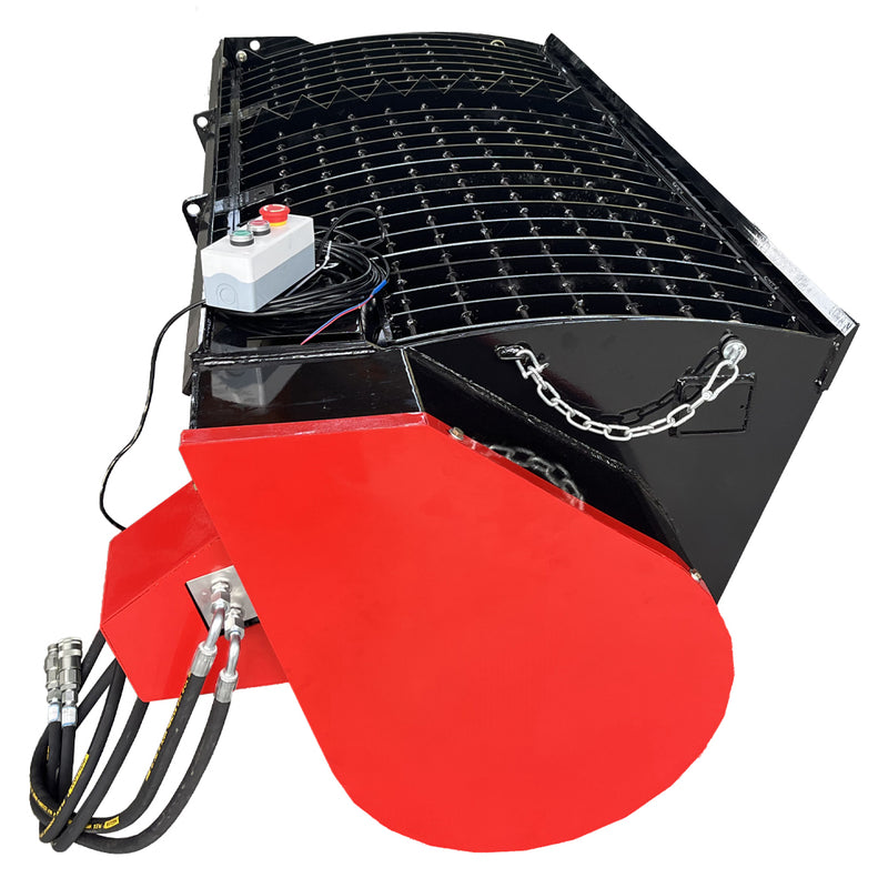 Indlæs billede i Gallery Viewer, Skid Steer Self Loading Concrete Mixer Bucket 250L Hydraulic Discharge Bag Breaker Attachment

