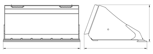 Skid Steer General Purpose Bucket 44 Inch Hardened Cutting Edge Side Wear Plates Up To 65hp