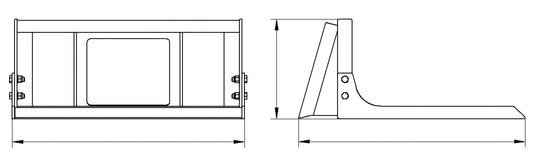 Skid Steer Leveling Bar 44 Inch Heavy Duty Grading Backfill Landscape Spreading Attachment