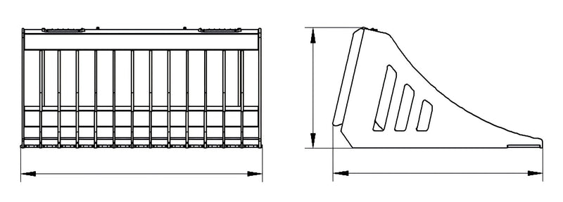 Indlæs billede i Gallery Viewer, Skid Steer Flat Bar Rock Bucket 44 Inch Reinforced Cutting Edge Sand Sifting Attachment
