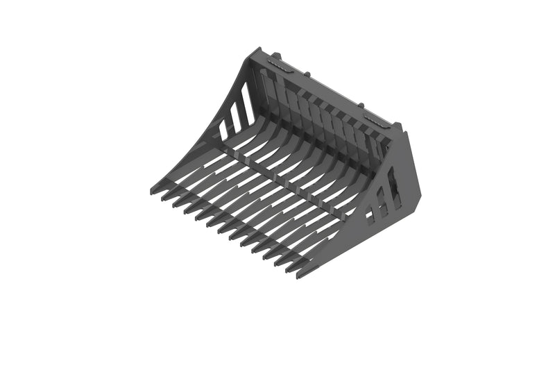 Indlæs billede i Gallery Viewer, Skid Steer Flat Bar Rock Bucket 44 Inch Reinforced Cutting Edge Sand Sifting Attachment
