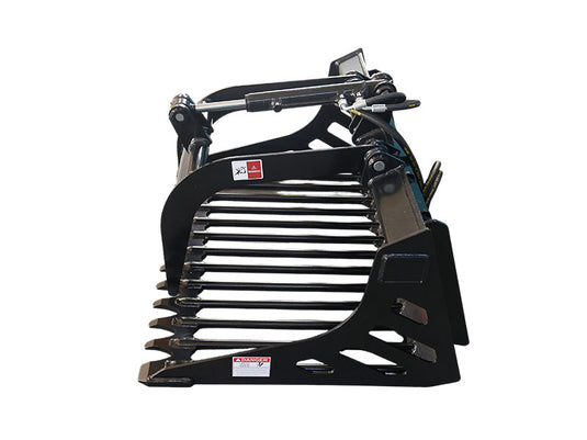 Hydraulic Skid Steer Rock Grapple Bucket Attachment for Demolition Logs Rocks Brush Cleanup