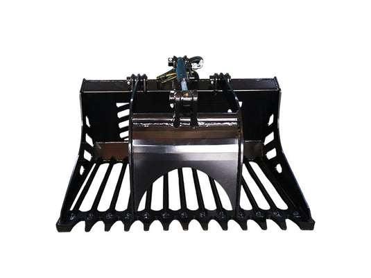 Hydraulic Skid Steer Rock Grapple Bucket Attachment for Demolition Logs Rocks Brush Cleanup